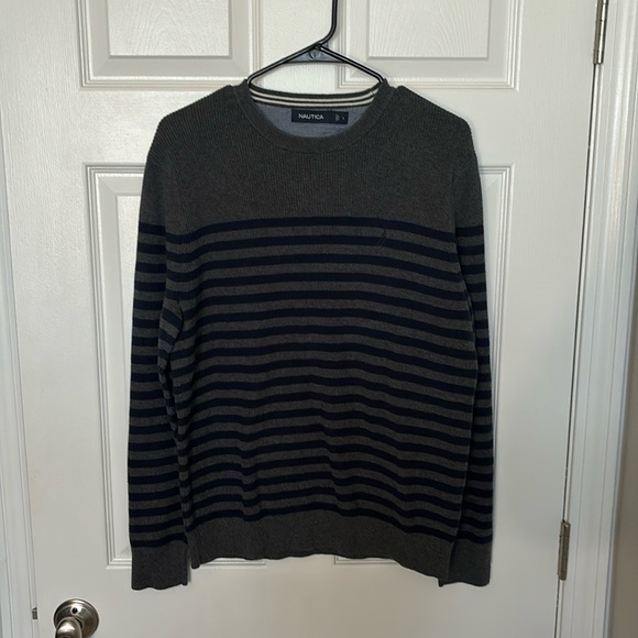 Nautica Men’s (bundle of 2) Striped Sweaters Both Sz Large - Picture 2 of 9